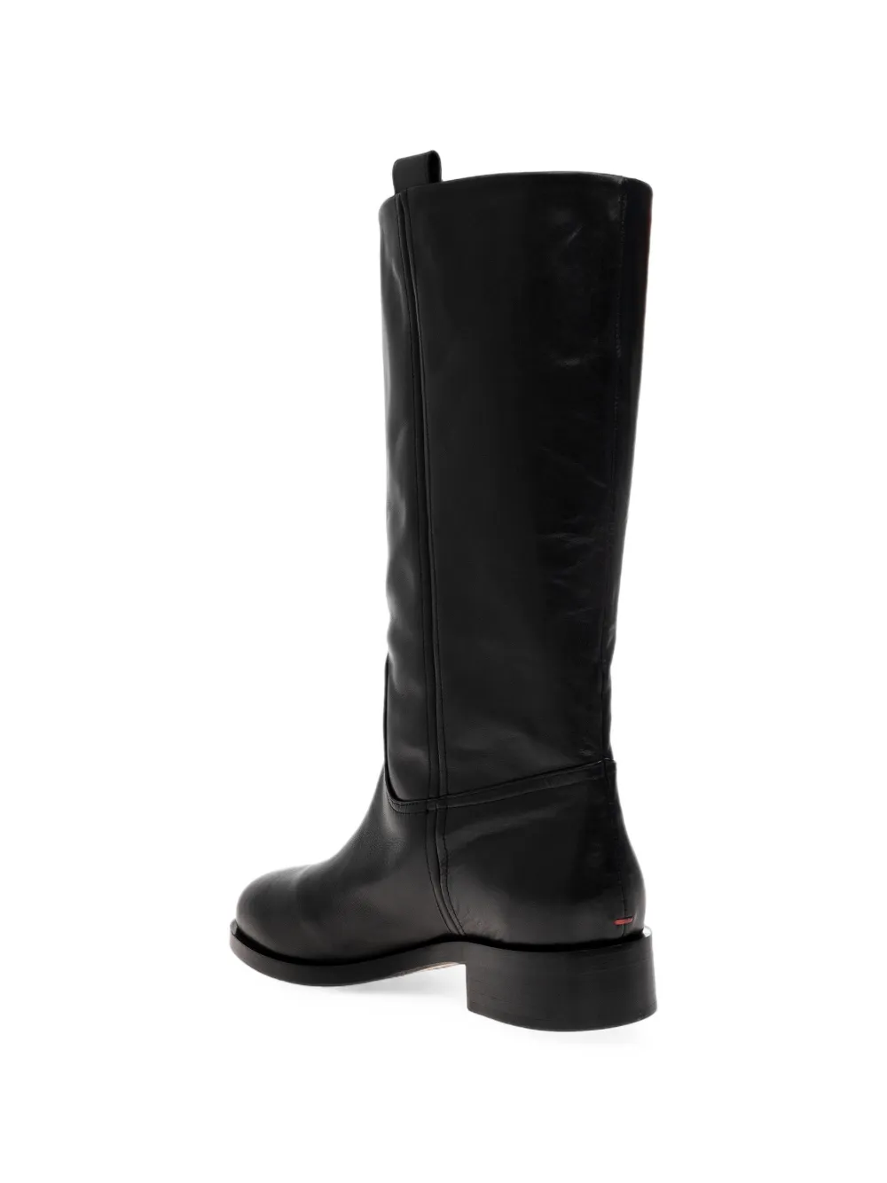 Aeyde Theo knee-high leather boots Zwart
