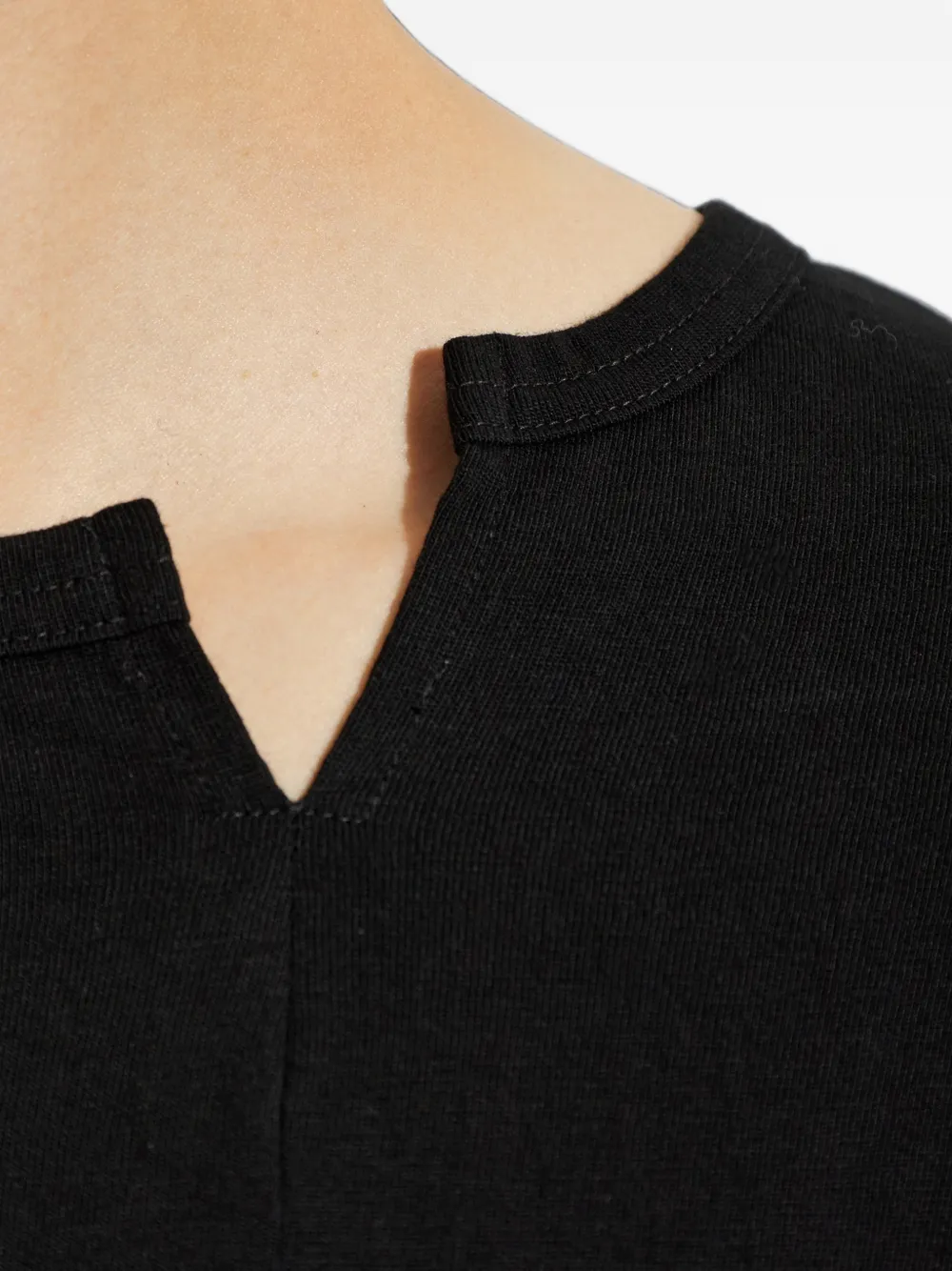 Yohji Yamamoto Asymmetrisch T-shirt met lange mouwen Zwart