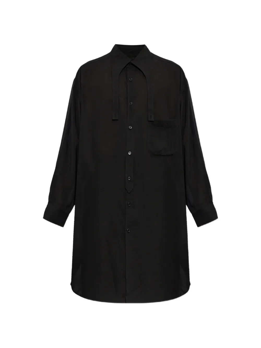 Yohji Yamamoto oversized long-line shirt - Nero