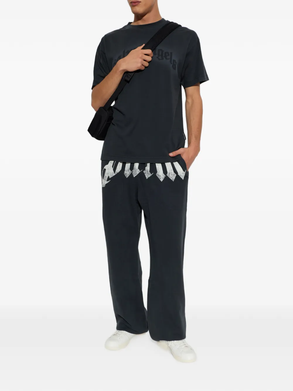 Palm Angels Trainingsbroek met logoprint Zwart