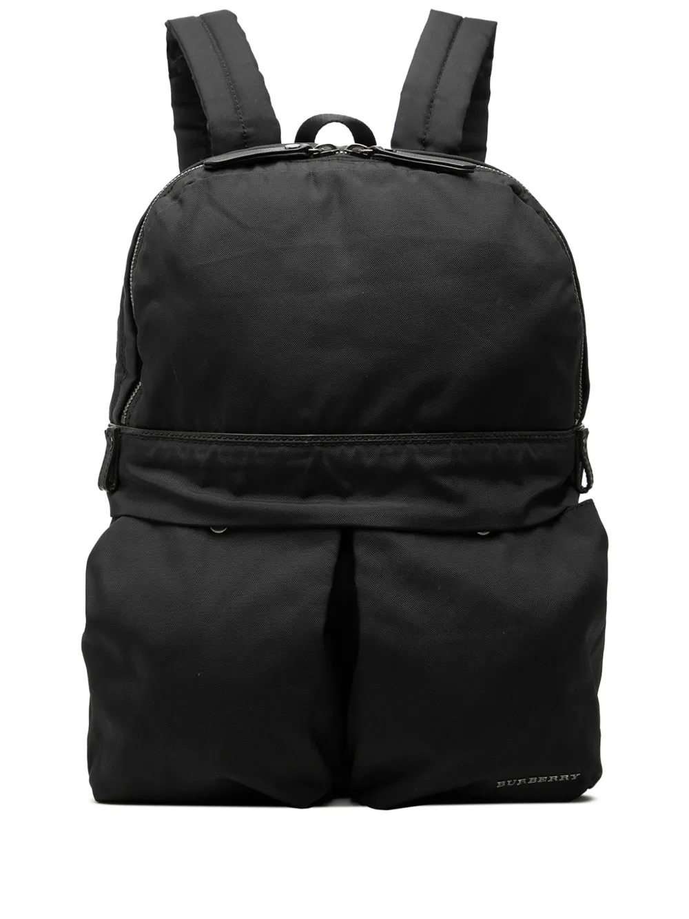 Burberry Pre-Owned 2000-2017 Leather Trimmed Nylon backpack - Nero