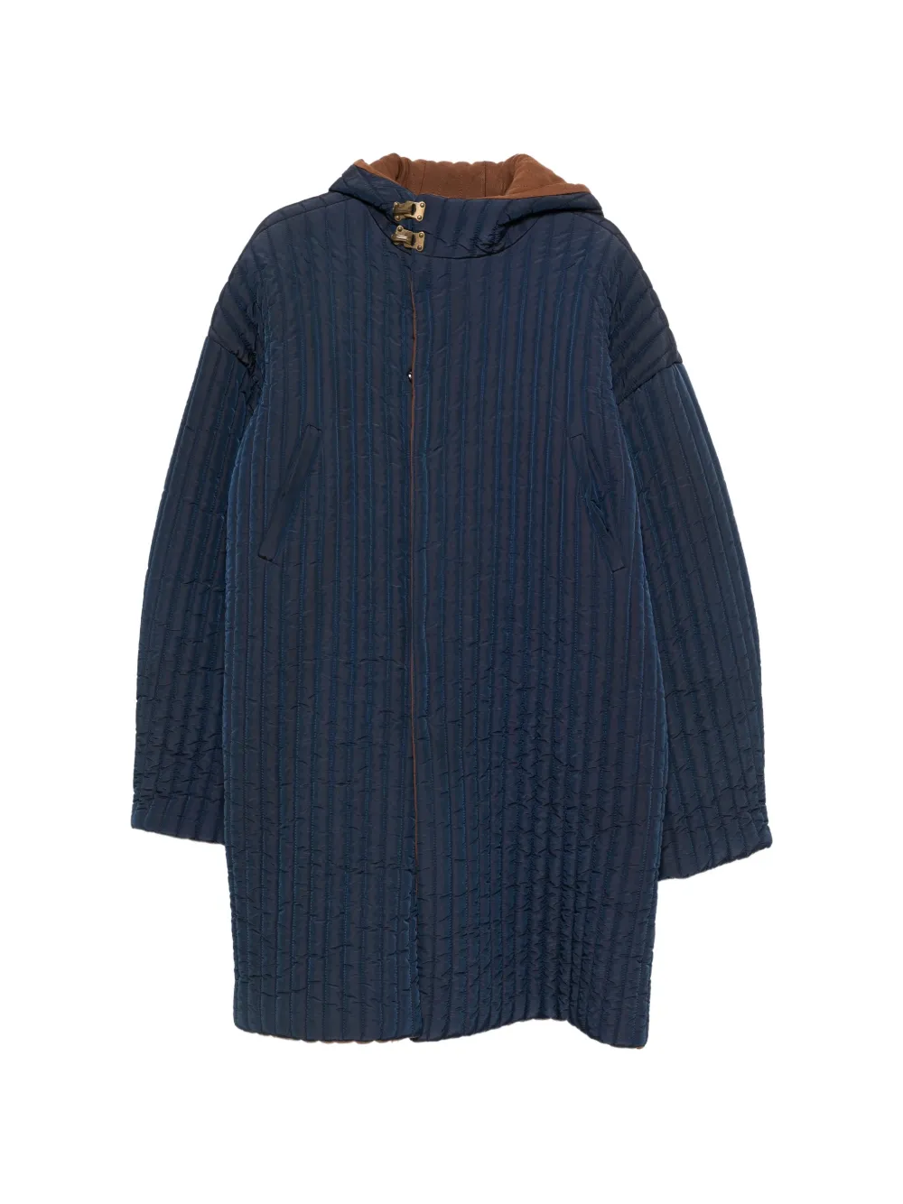 Jean Paul Gaultier Pre-Owned 1990s gesteppter Kapuzenmantel - Blau