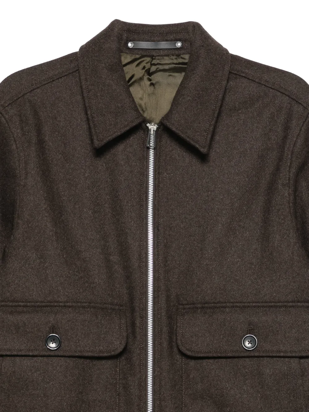 Paul Smith Cropped jack van wolblend met opgestikte zak Bruin