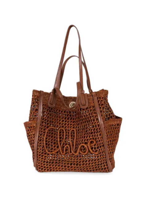 Chloé Chloé Iconic crocheted raffia tote bag