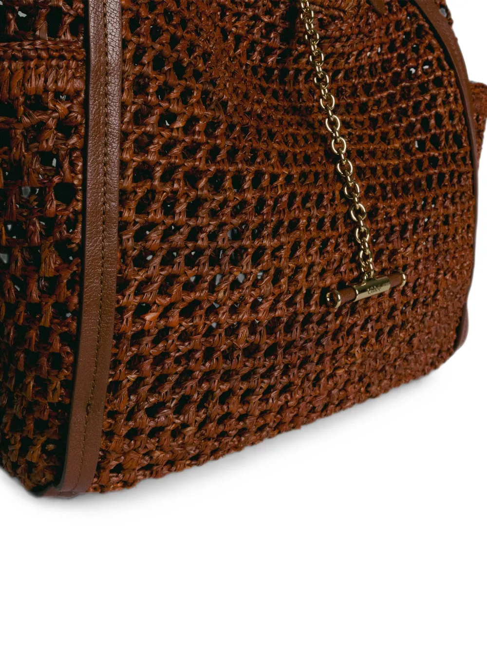 Chloé Iconic gehaakte raffia shopper Bruin