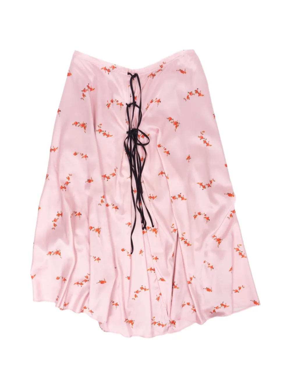 GANNI floral-print tie-fastening midi skirt - Rose GANNI floral-print tie-fastening midi skirt - Rose