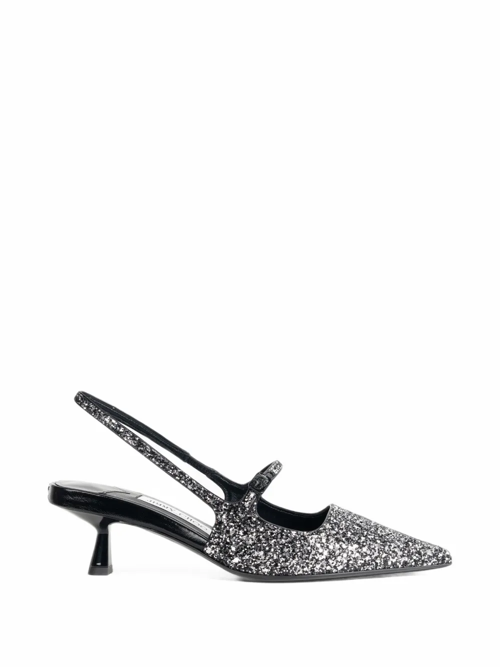 Jimmy Choo Didi glitter-effect slingback pumps - Argento