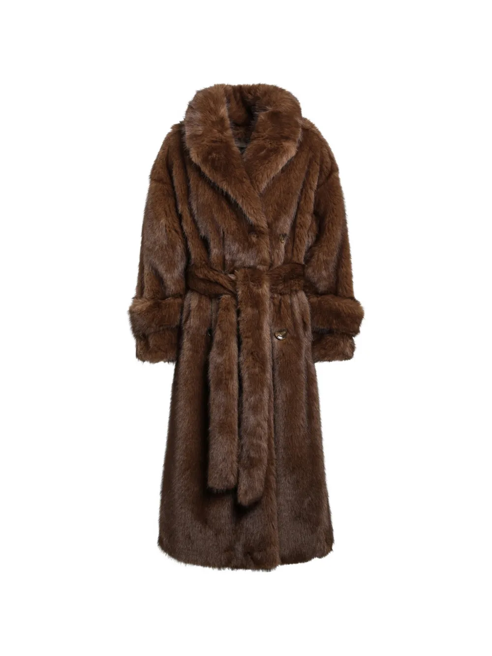 BB Couture Farrah faux-fur trench coat - Marron