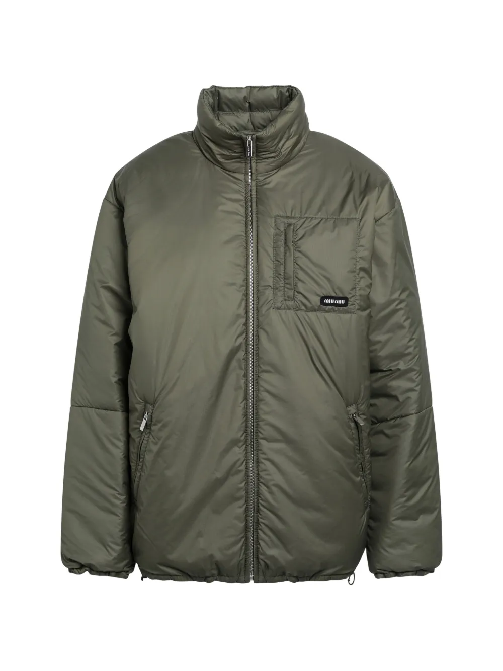 Miu Miu Piumino ripstop medio - Verde