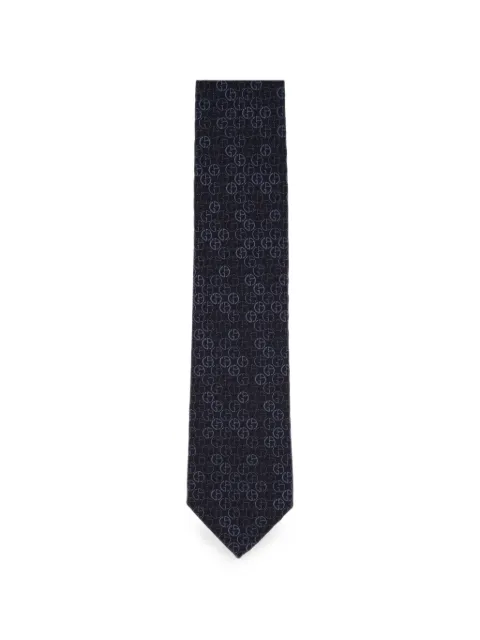 Giorgio Armani logo-jacquard tie