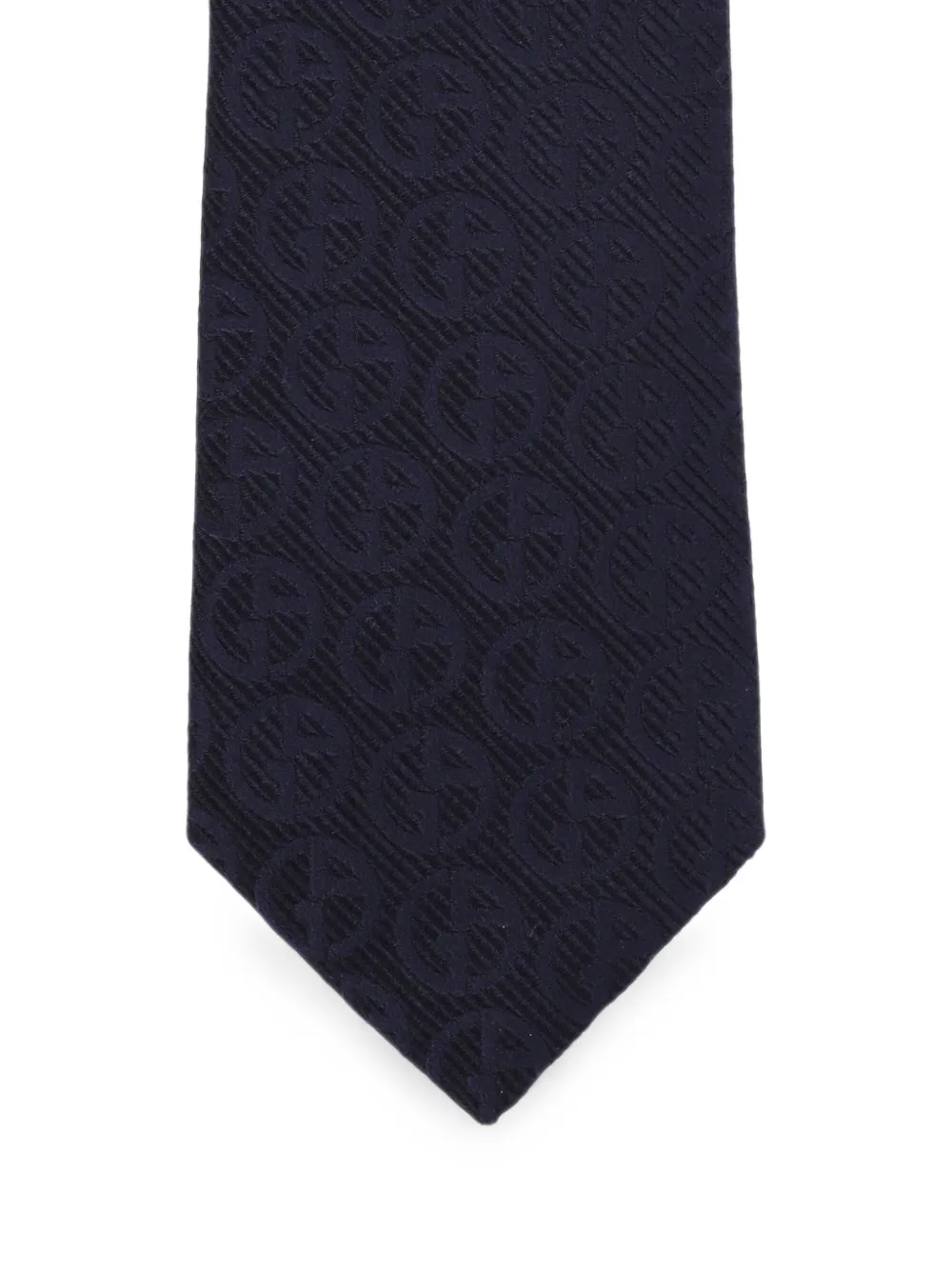 Giorgio Armani Stropdas met GA-logo-jacquard Blauw