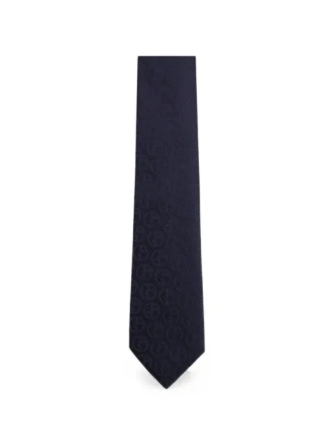 Giorgio Armani GA logo-jacquard tie