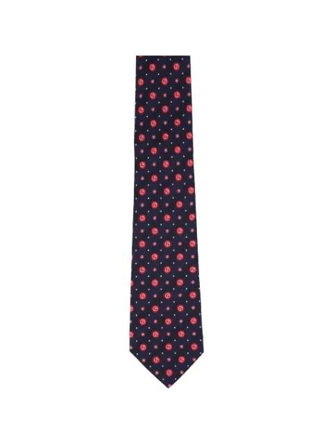 Giorgio Armani logo-print silk tie
