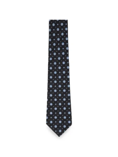 Giorgio Armani logo-print polka-dot tie