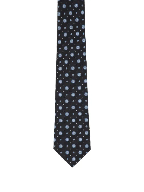 Giorgio Armani corbata con lunares y logo estampado