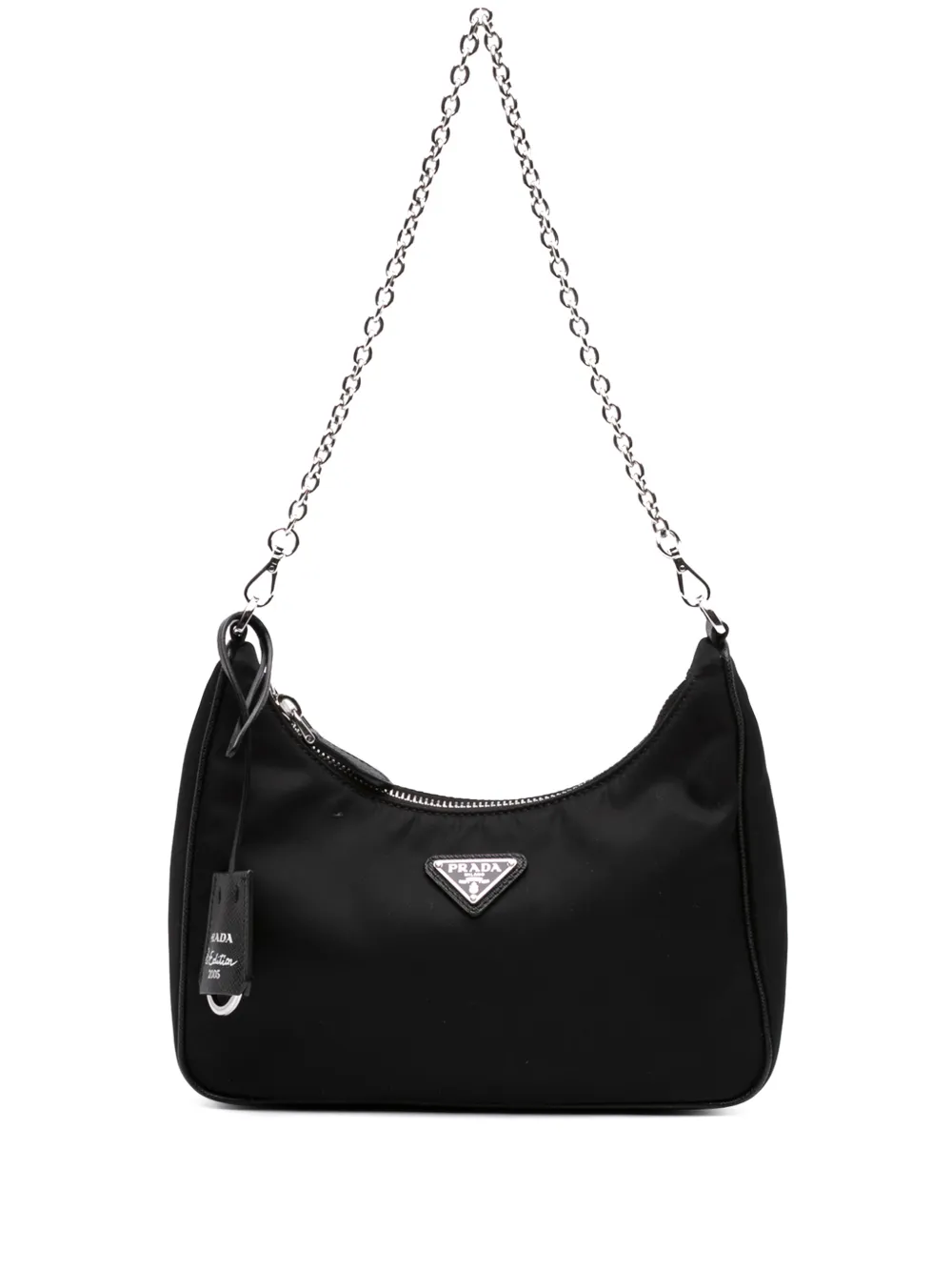 Prada Pre-Owned 2013-2026 Saffiano Trimmed Re Nylon Re Edition 2005 satchel - Nero