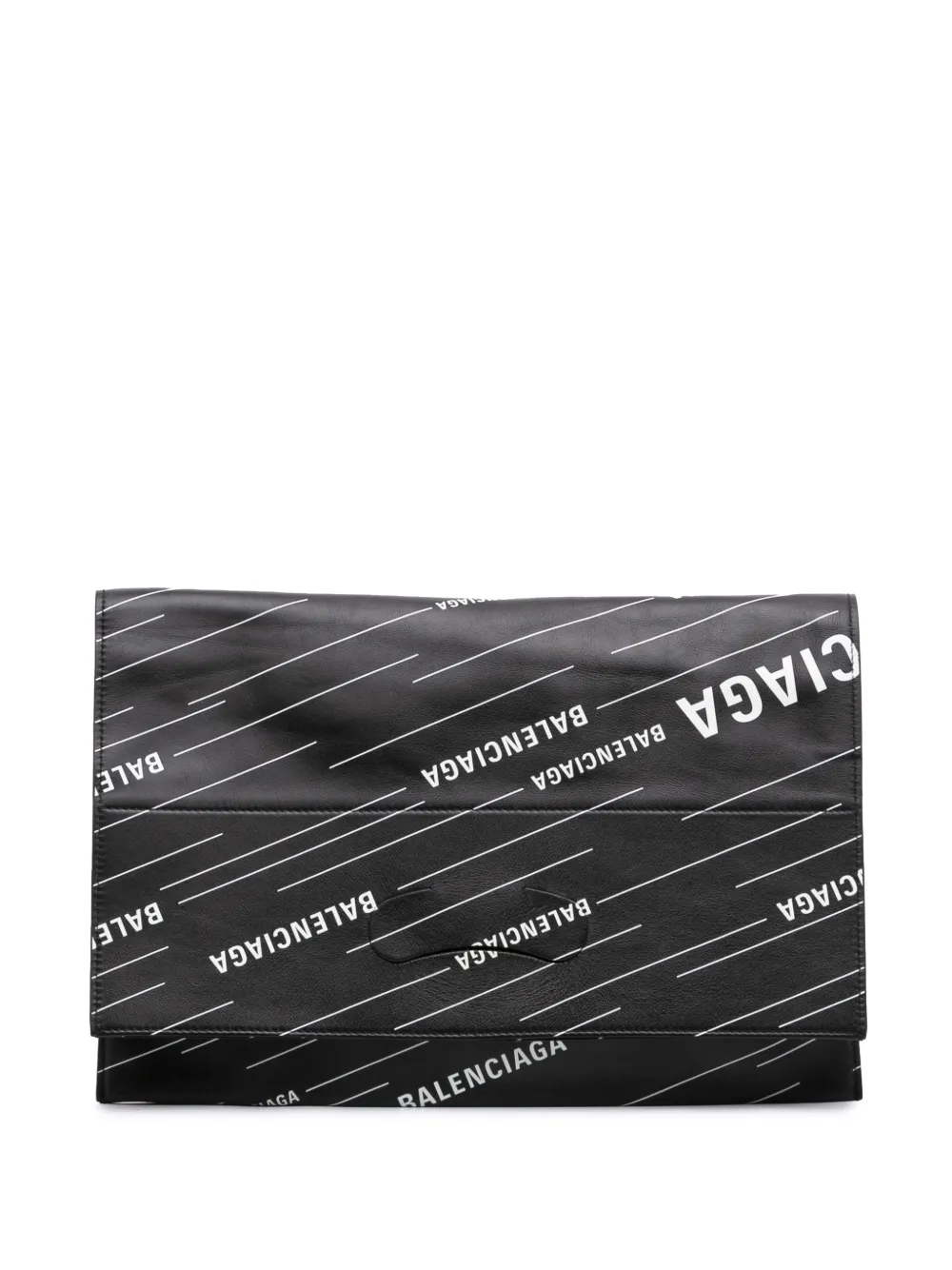 Balenciaga Pre-Owned 2019 Calfskin Allover Logo Shopper tote bag - Nero