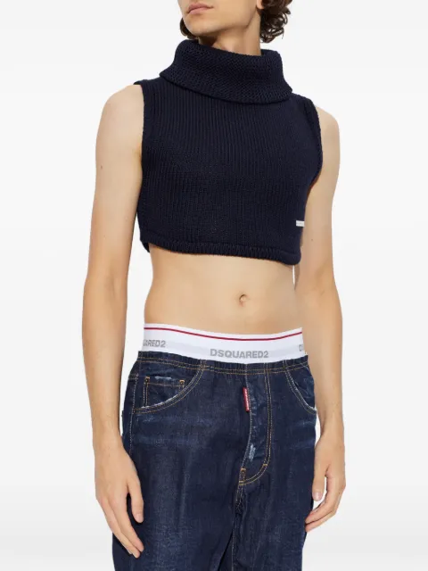 DSQUARED2 cropped turtleneck vest