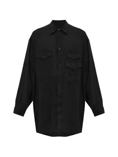 Yohji Yamamoto button-down flap-pocket shirt
