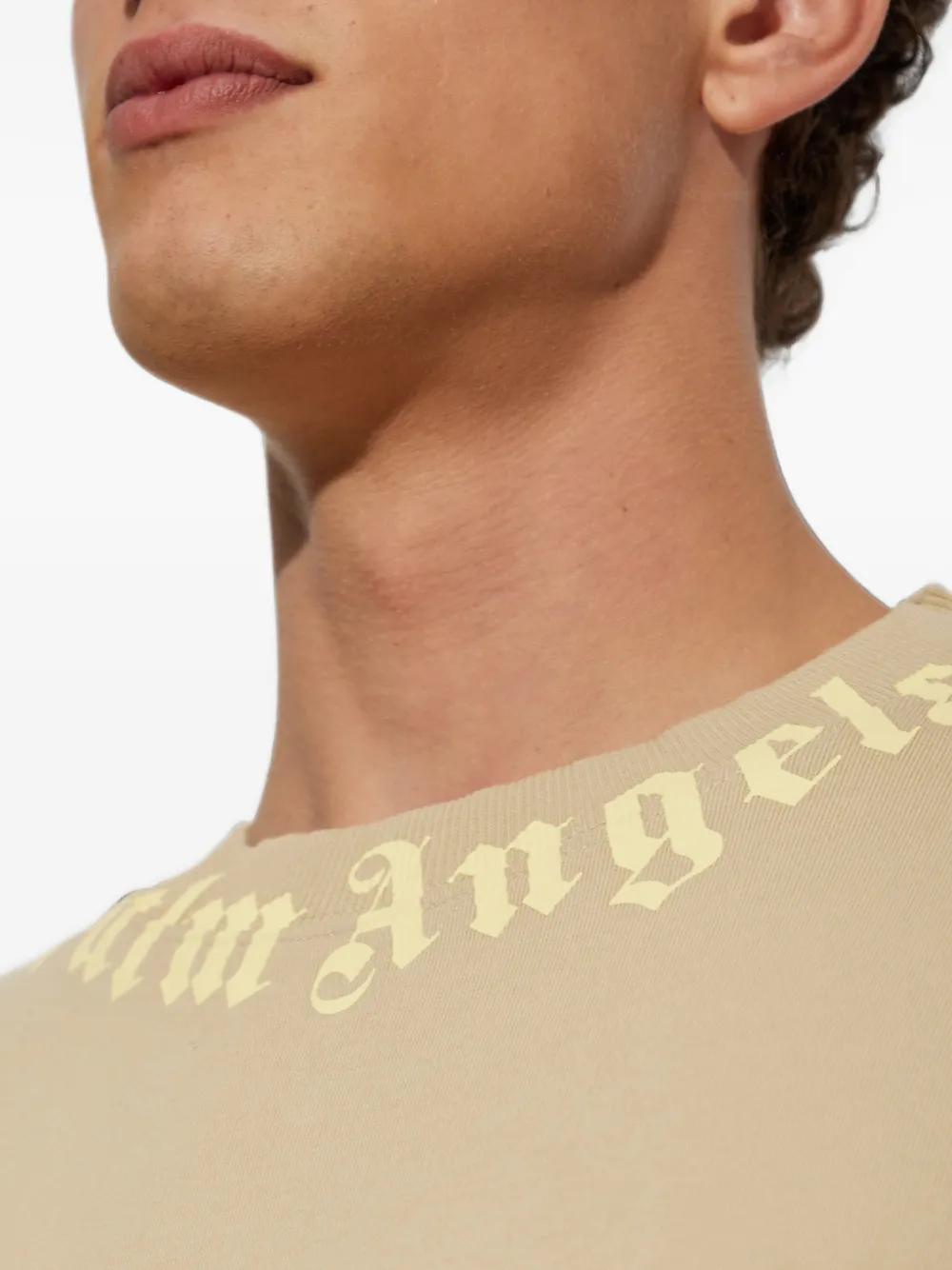 Palm Angels Sweater met logoprint Beige