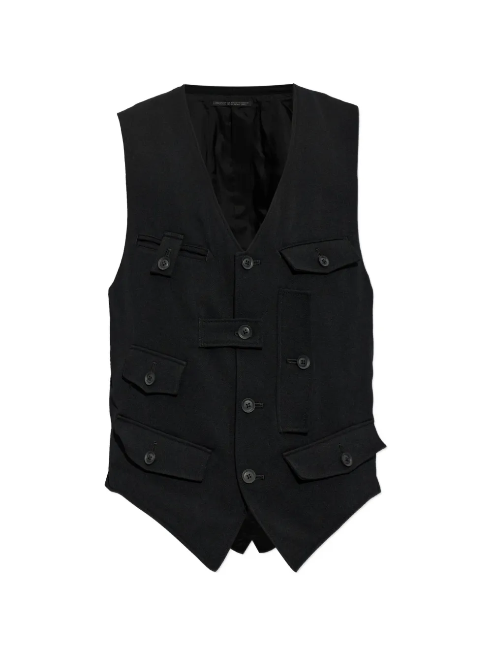 Yohji Yamamoto multi-pocket wool vest