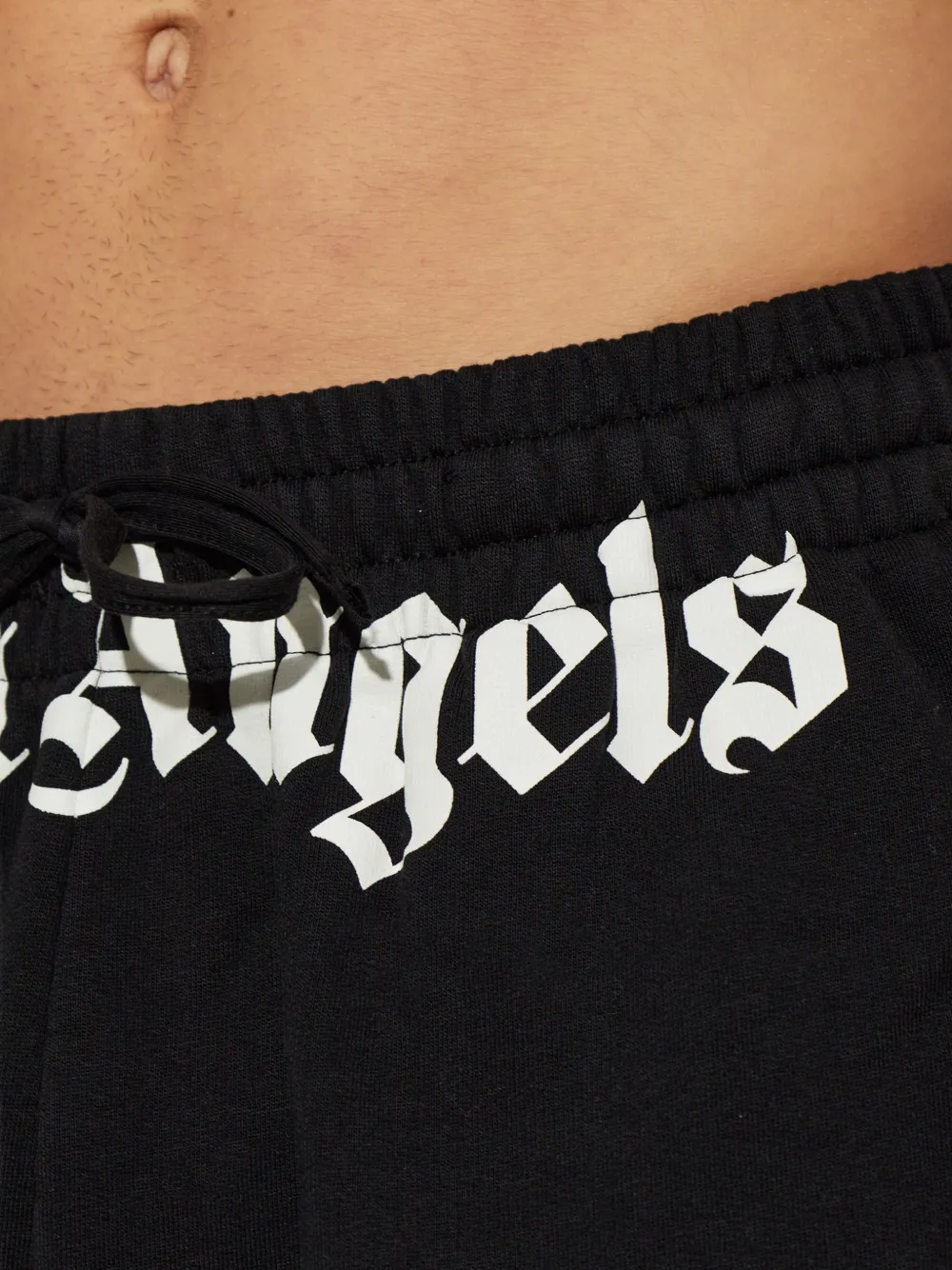 Palm Angels Shorts met logoprint Zwart