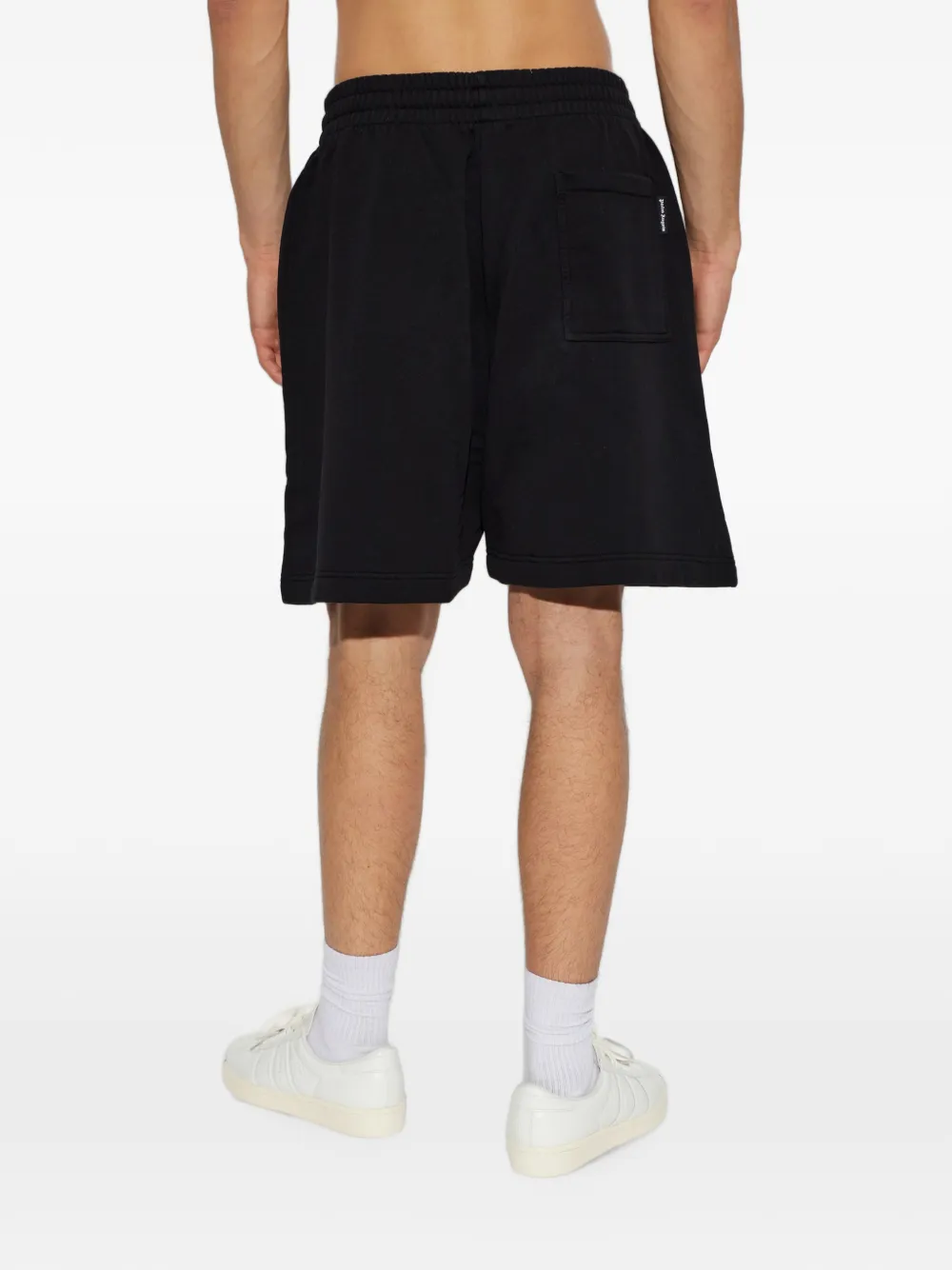 Palm Angels Shorts met logoprint Zwart