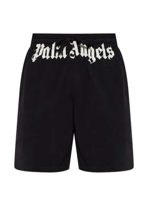 Palm Angels logo-print drawstring shorts