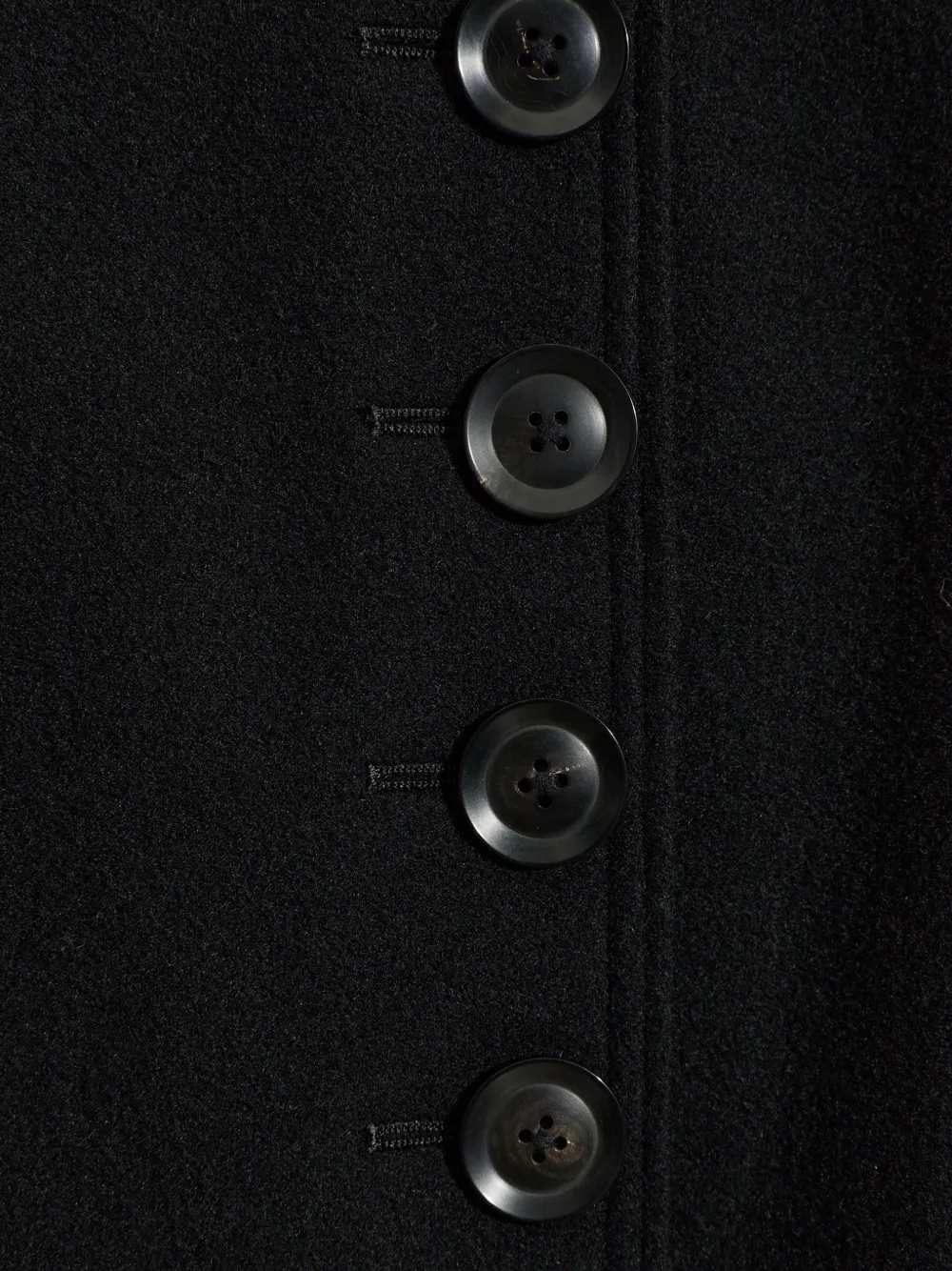 Yohji Yamamoto Jas met dubbele rij knopen Zwart