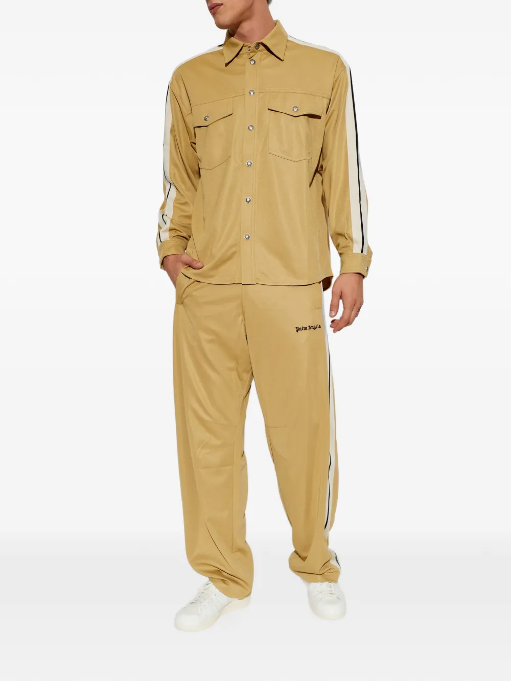 Palm Angels logo-print side-stripe track pants