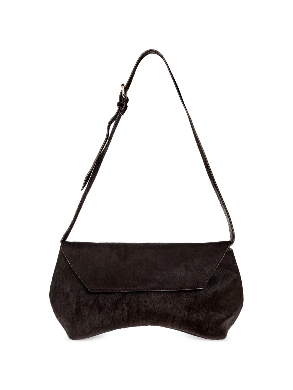 Gestuz Gzwedala pony-hair leather shoulder bag - Marrone