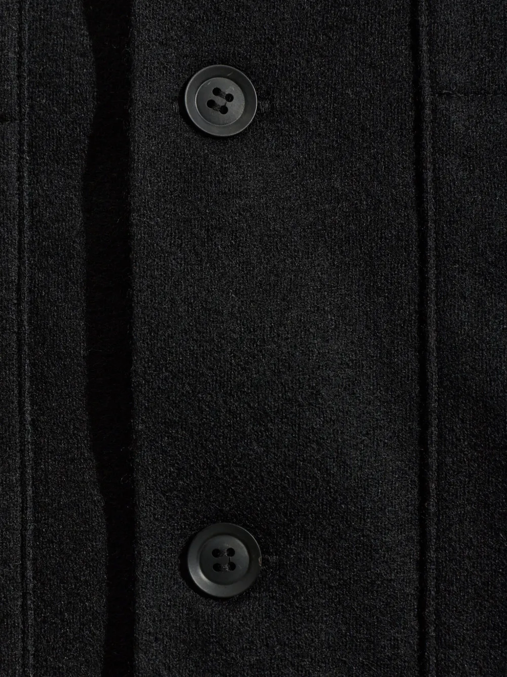 Yohji Yamamoto Shirtjack met grofgebreide afwerking Zwart