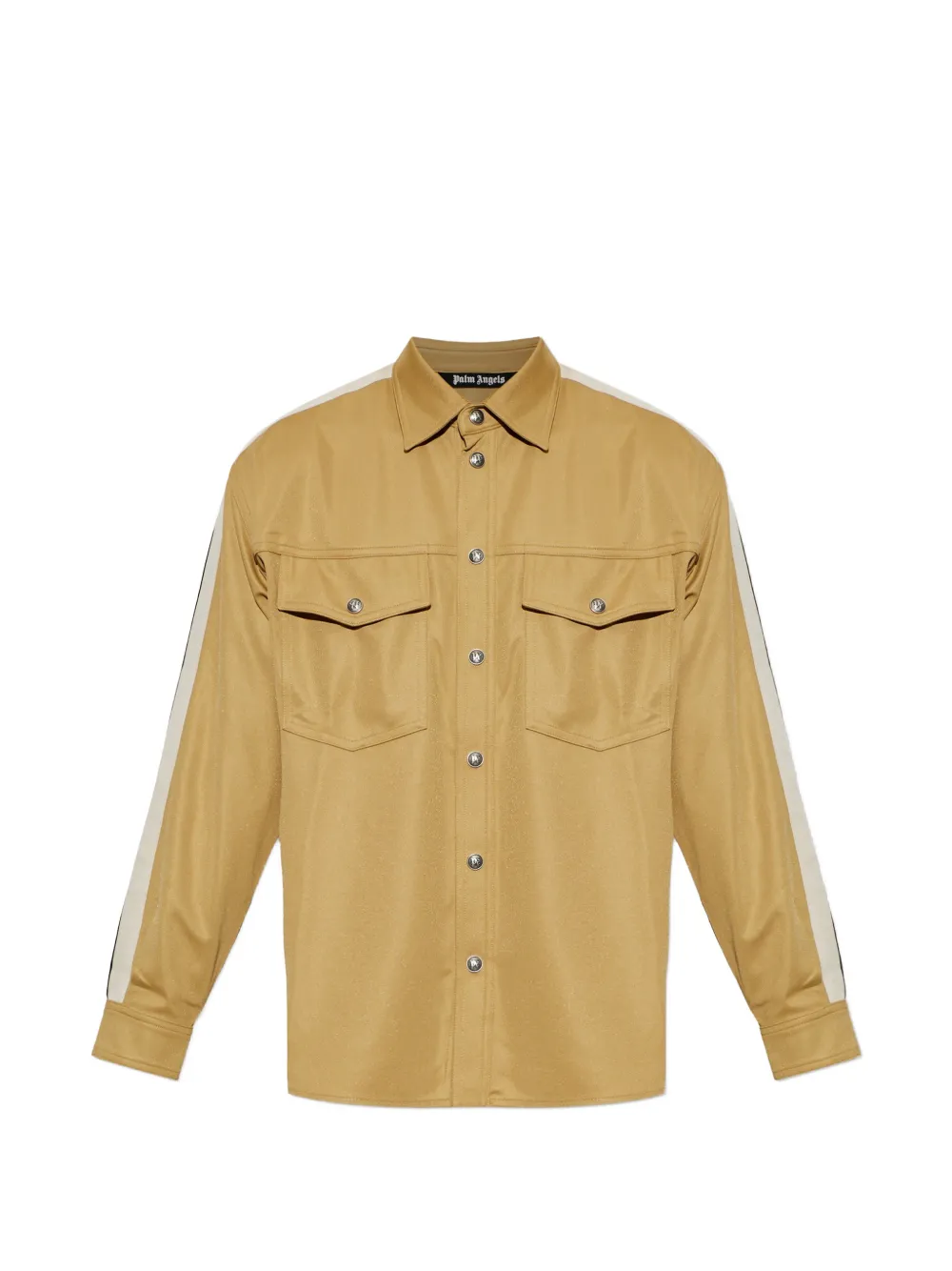 Palm Angels side-stripe pocket-detail shirt