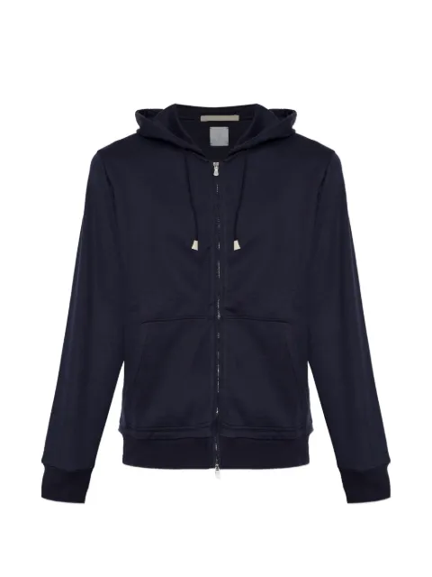 Eleventy zip-up drawstring hoodie