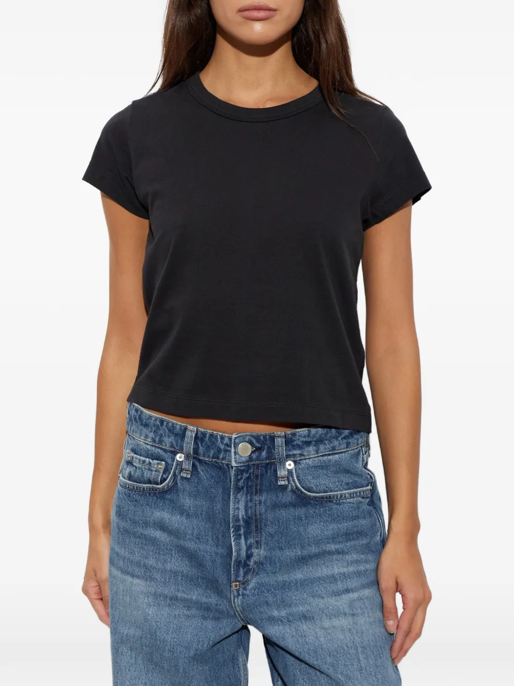 rag & bone Kelly Perfect T-shirt met ronde hals Zwart