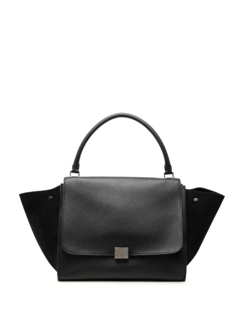 Celine Pre-Owned bolso satchel Trapeze grande de ante y piel de becerro tamborileada 2014