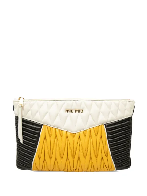 Miu Miu Pre-Owned 2014 Nappa Biker clutch bag