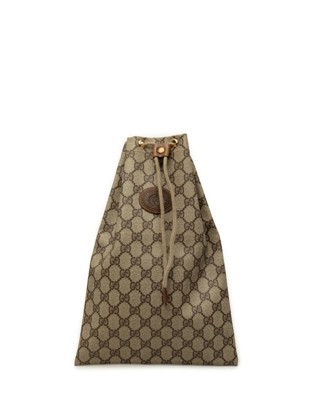 Gucci Pre-Owned 20th Century GG Supreme Drawstring pouch - Toni neutri
