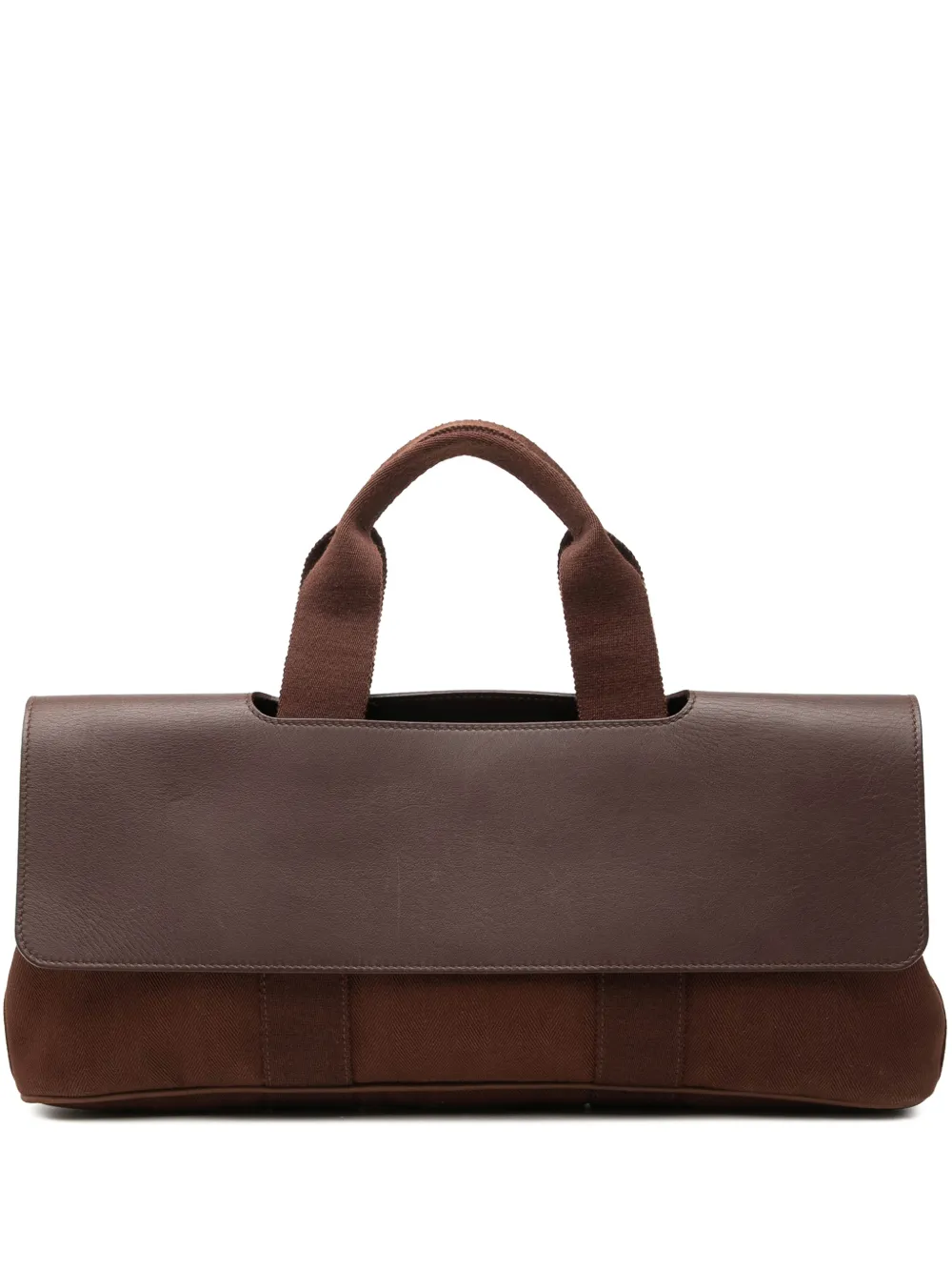 Hermès Pre-Owned 2000-2026 Toile and Swift Valparaiso Long MM handbag - Marrone