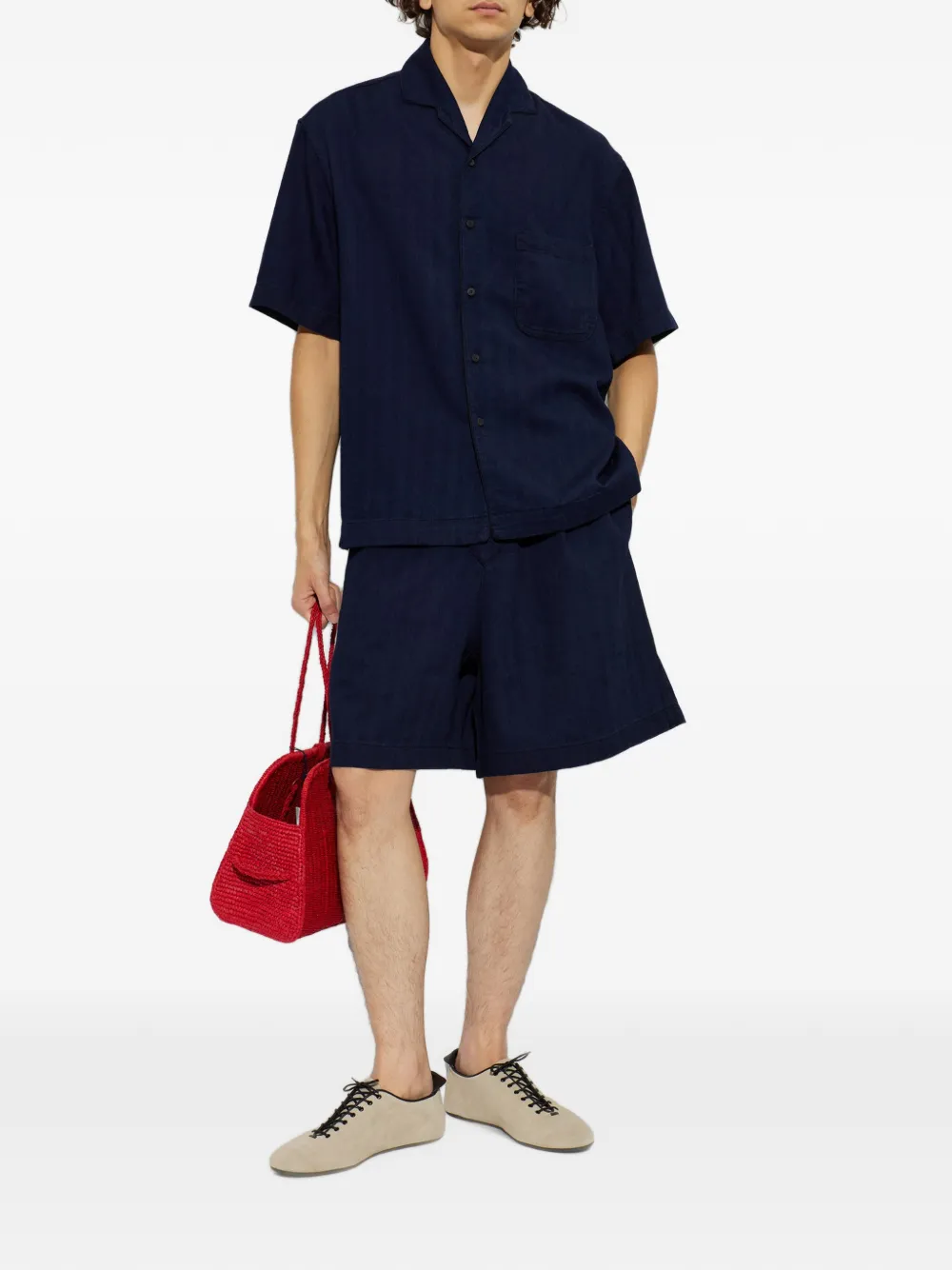 Jacquemus The de-Nîmes Venice denim shorts Blauw