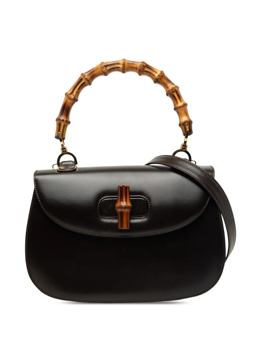 Gucci Pre-Owned 20th Century Calfskin Bamboo Night satchel - Nero