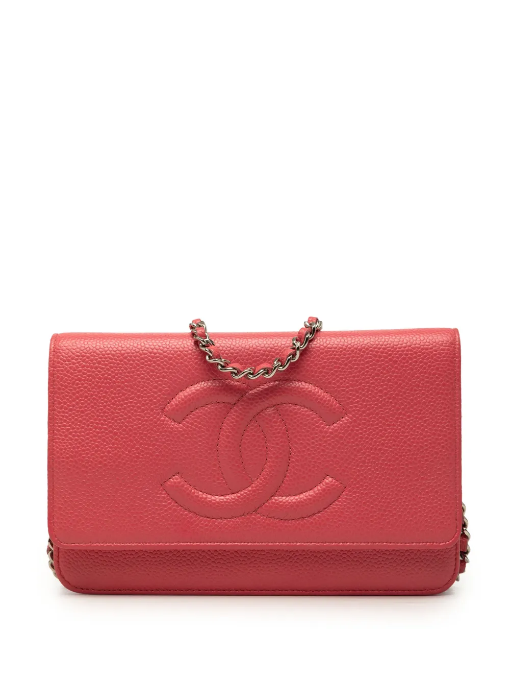 CHANEL Pre-Owned 2016-2017 CC Caviar Wallet On Chain crossbody bag - Rosa