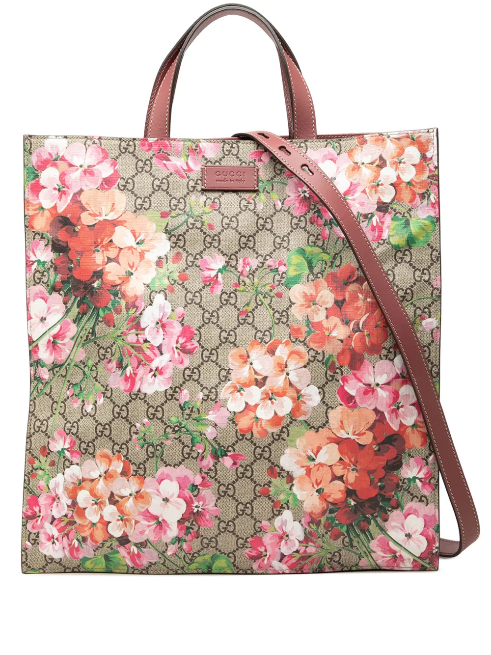 Gucci Pre-Owned 2000-2015 GG Supreme Blooms Convertible Tote satchel - Toni neutri