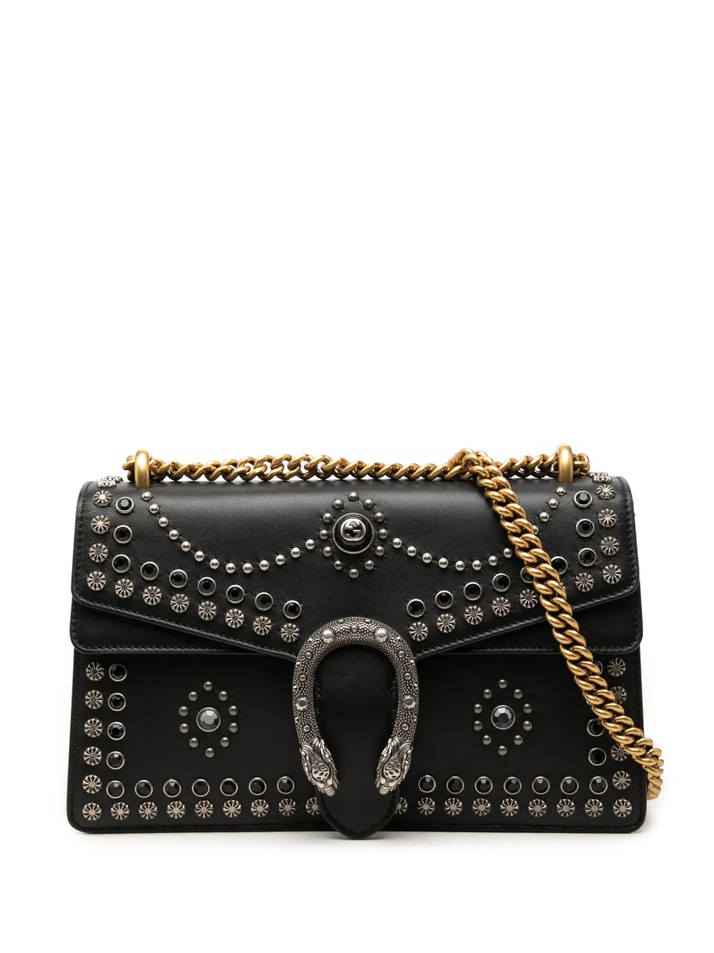 Gucci Pre-Owned 2016-2026 Medium Studded Calfskin Dionysus shoulder bag - Nero