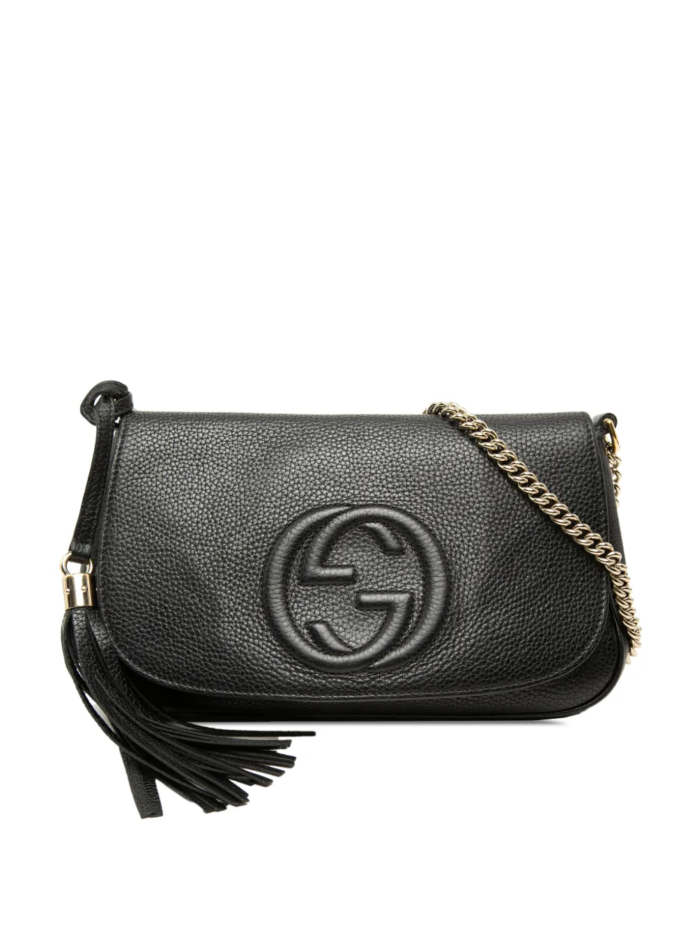 Gucci Pre-Owned 2000-2015 Medium Calfskin Soho Chain Flap crossbody bag - Nero