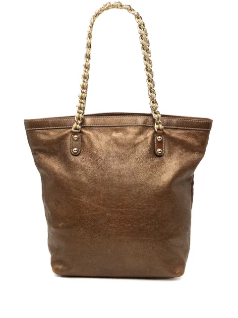 Gucci Pre-Owned sac cabas Capri en cuir de veau métallisé avec chaîne (2000-2015)
