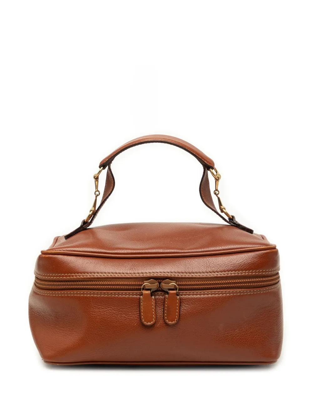 Gucci Pre-Owned 20th Century Calfskin Horsebit vanity bag - Marrone