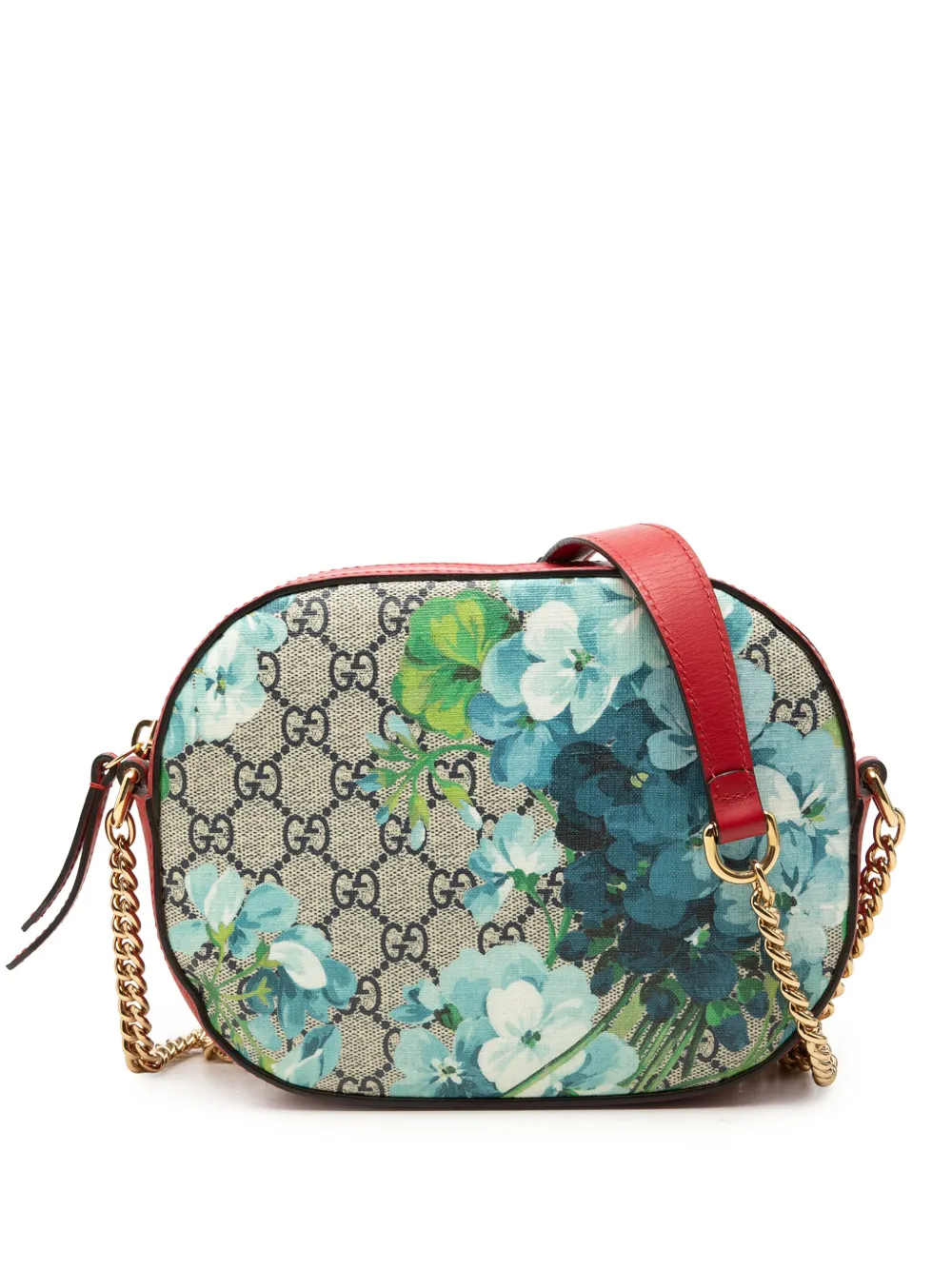 Gucci Pre-Owned 2016-2026 GG Supreme Blooms Chain crossbody bag - Rosso