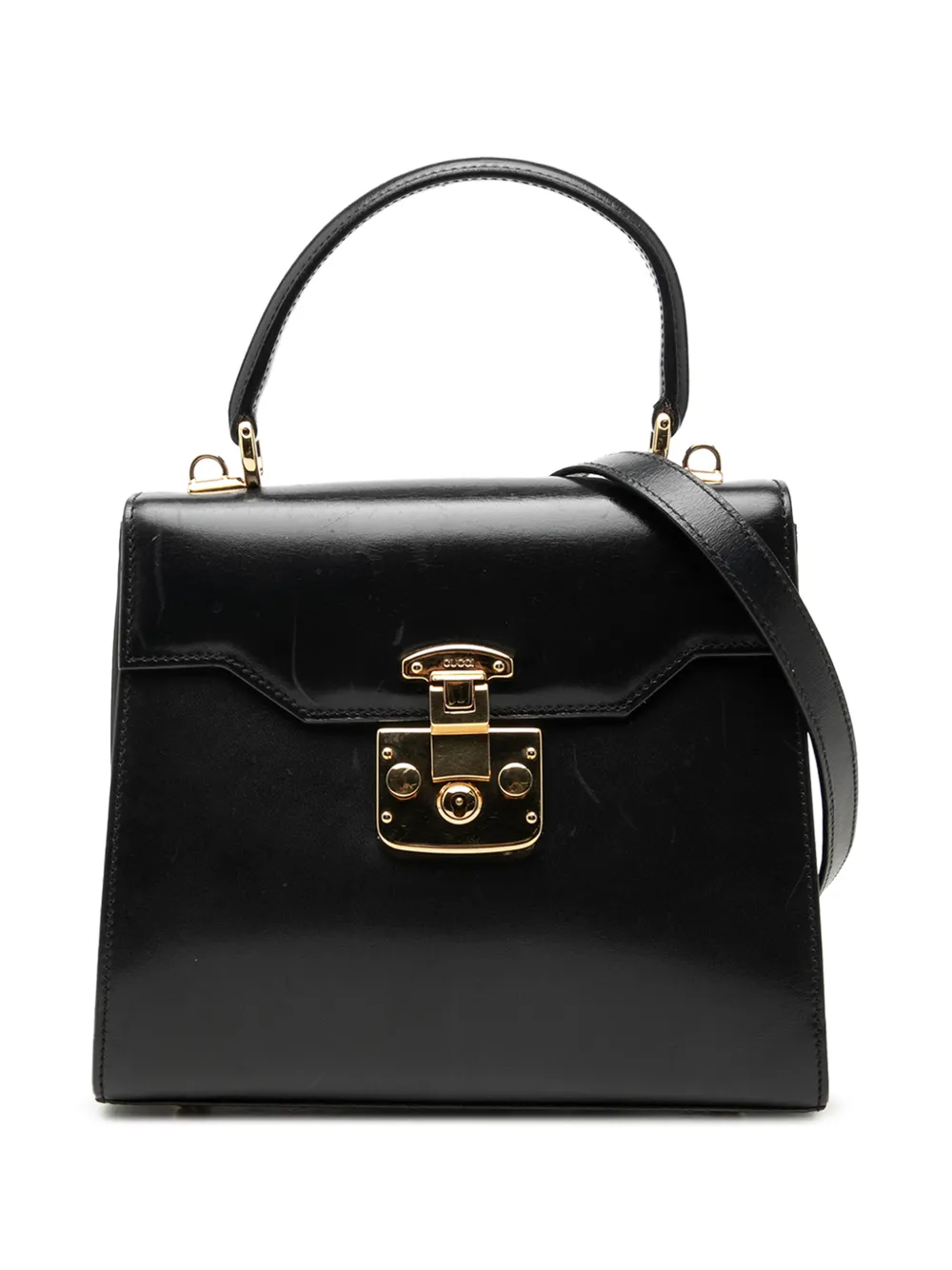 Gucci Pre-Owned 20th Century Smooth Calfskin Lady Lock satchel - Nero