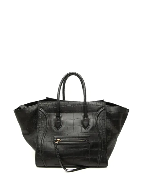 Celine Pre-Owned bolso shopper Luggage Phantom mediano con efecto de piel de cocodrilo en relieve 2012